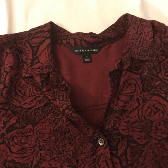 Rock & Republic button up high low blouse - Picture 5 of 9